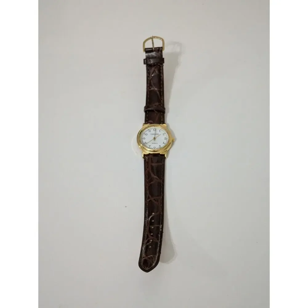 Haband Men's Brown‎ Buckle Band Analog Watch